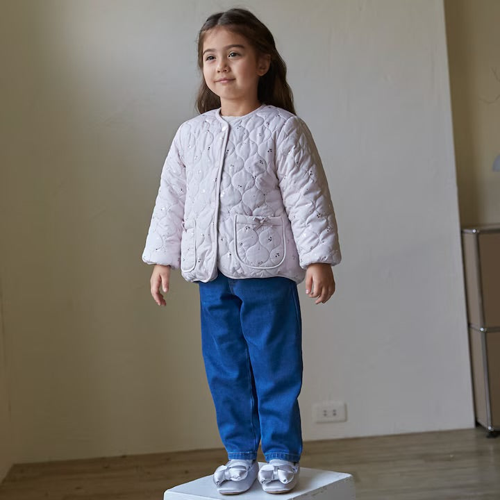 日本童裝 pe#main 2Way 雙面兩著 夾棉燙金外套 80-130cm 女童款 冬季 (適合初秋、香港平均溫度、寒冷天氣）OUTERWEAR