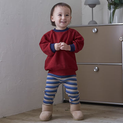 日本童裝 pe#main 抓毛領口撞色衛衣 80-130cm 男童款 冬季 TOPS