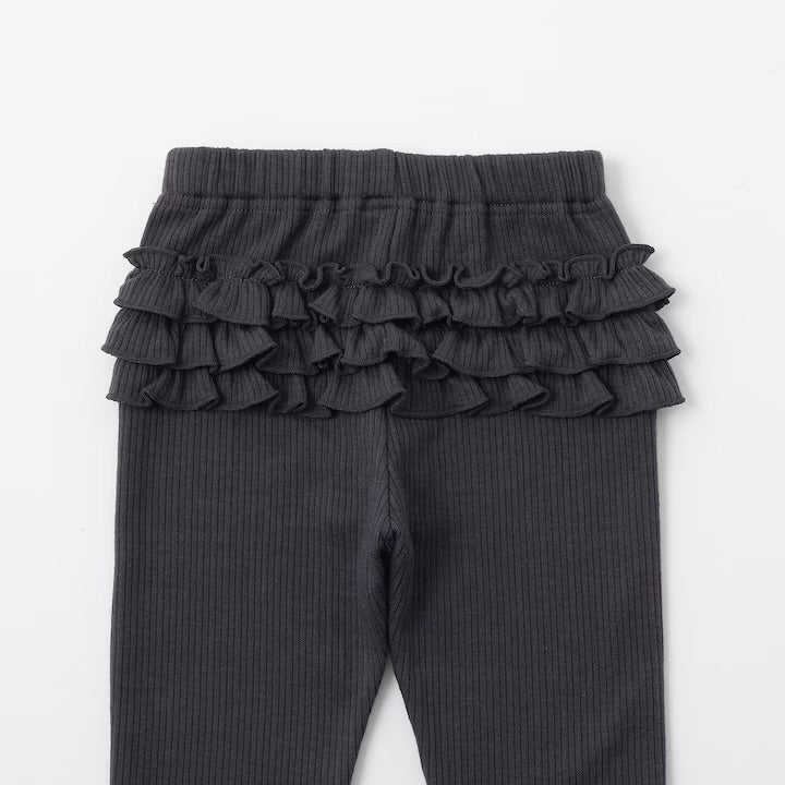 日本童裝 pe#main 抓毛荷葉邊緊身褲 80-120cm 女童款 冬季 PANTS