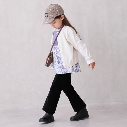 日本童裝 pe#main 毛絨絨喇叭褲 80-130cm 女童款 冬季 PANTS