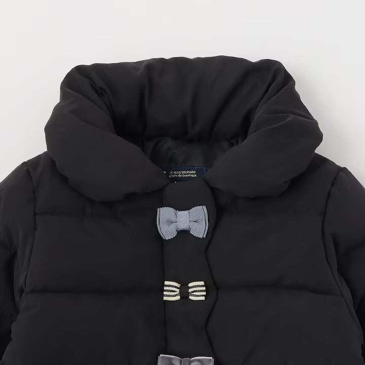 日本童裝 pe#main 蝴蝶結夾棉外套 80-130cm 女童款 冬季 (適合香港平均溫度、寒冷天氣、溫度低天氣）OUTERWEAR