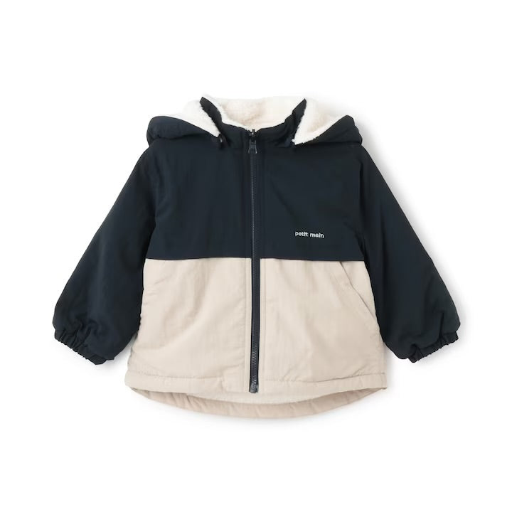 日本童裝 pe#main 2Way 雙面兩著 毛毛風褸 80-130cm 男童款 冬季 (適合初秋、香港平均溫度、寒冷天氣）OUTERWEAR