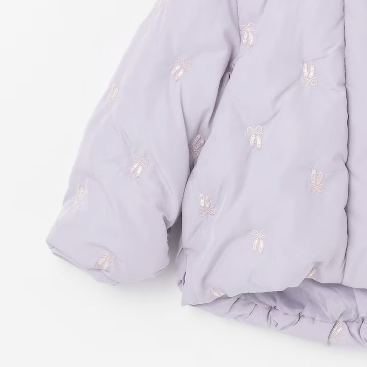 日本童裝 pe#main 刺繡圖案夾棉外套 80-130cm 女童款 冬季 (適合香港平均溫度、寒冷天氣）OUTERWEAR 