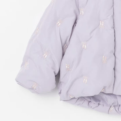 日本童裝 pe#main 刺繡圖案夾棉外套 80-130cm 女童款 冬季 (適合香港平均溫度、寒冷天氣）OUTERWEAR 