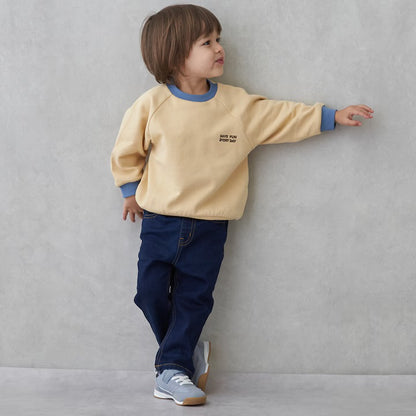 日本童裝 pe#main 抓毛領口撞色衛衣 80-130cm 男童款 冬季 TOPS