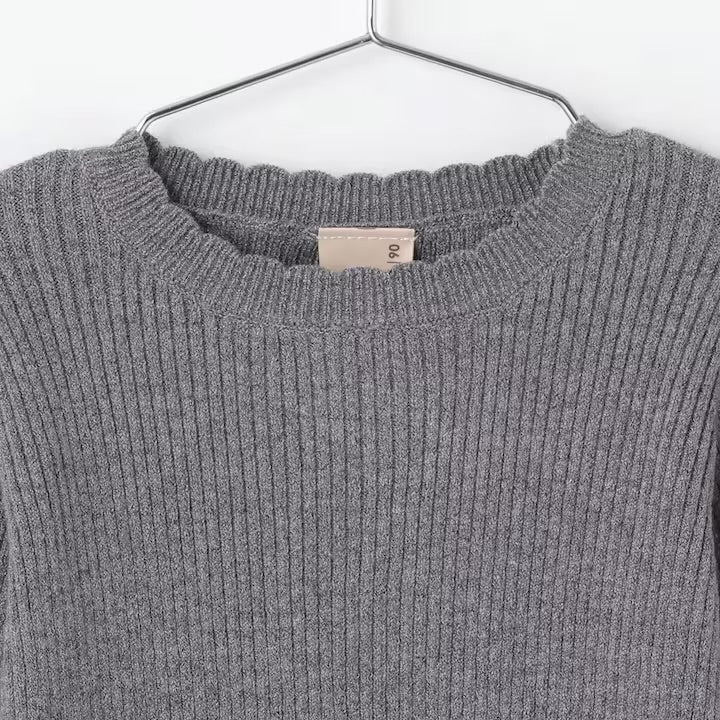 日本童裝 pe#main 羅紋針織上衣 80-130cm 女童款 冬季 TOPS 聖誕紅/新年紅