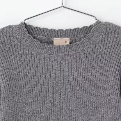 日本童裝 pe#main 羅紋針織上衣 80-130cm 女童款 冬季 TOPS 聖誕紅/新年紅