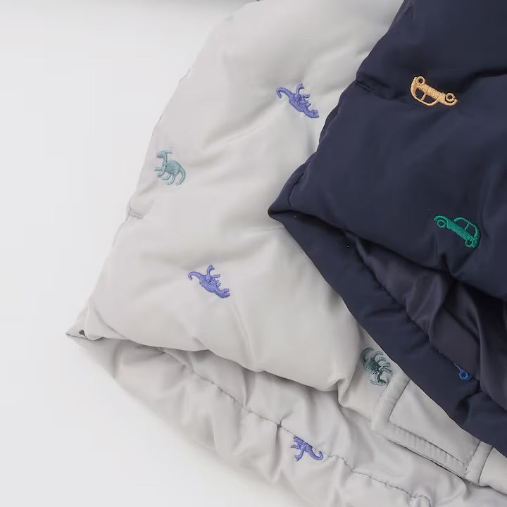 日本童裝 pe#main 刺繡絎縫夾棉外套 80-130cm 男童款 冬季 (適合香港平均溫度、寒冷天氣）OUTERWEAR