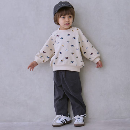 日本童裝 pe#main 印花衛衣 80-130cm 男童款 冬季 TOPS  聖誕紅/新年紅