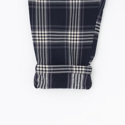 日本童裝 pe#main 薄抓毛格紋彈性長褲 80-130cm 男童款 冬季 PANTS