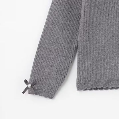 日本童裝 pe#main 羅紋針織上衣 80-130cm 女童款 冬季 TOPS 聖誕紅/新年紅