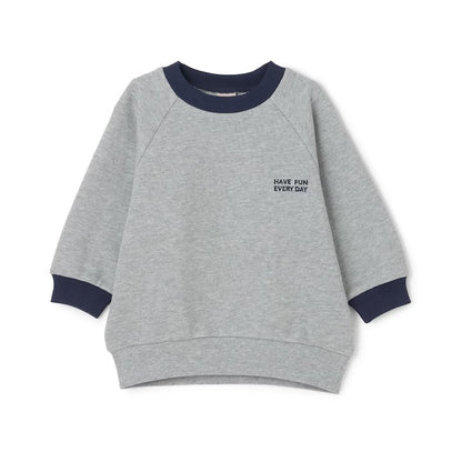 日本童裝 pe#main 抓毛領口撞色衛衣 80-130cm 男童款 冬季 TOPS