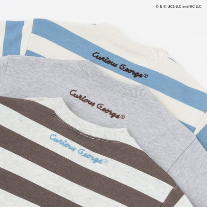 日本童裝 pe#main x Curious George 補丁衛衣 80-130cm 男童款/女童款 冬季 TOPS