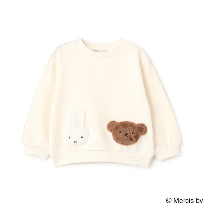 日本童裝 pe#main x miffy 毛毛圖案衛衣 80-130cm 男童款/女童款 冬季 TOPS