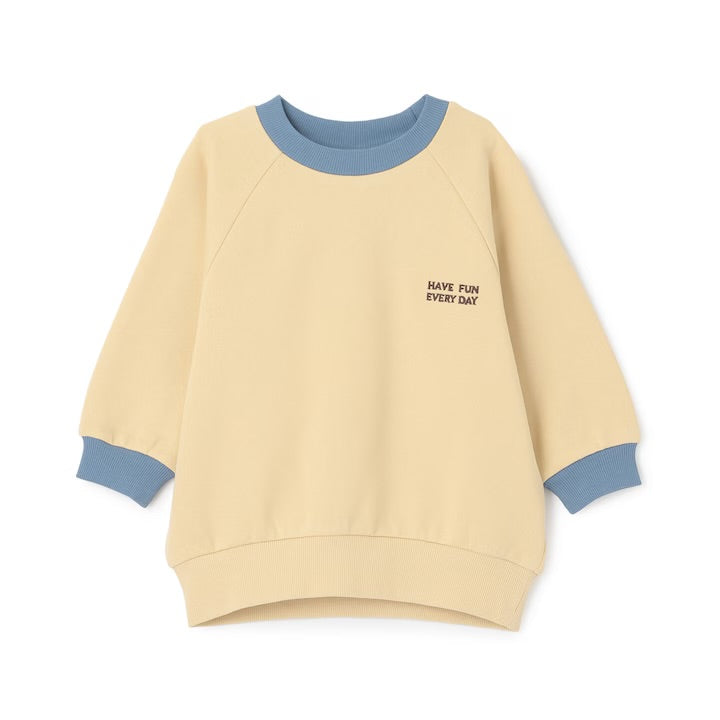 日本童裝 pe#main 抓毛領口撞色衛衣 80-130cm 男童款 冬季 TOPS