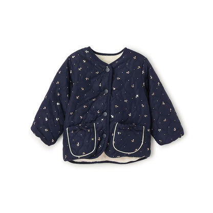 日本童裝 pe#main 2Way 雙面兩著 夾棉燙金外套 80-130cm 女童款 冬季 (適合初秋、香港平均溫度、寒冷天氣）OUTERWEAR