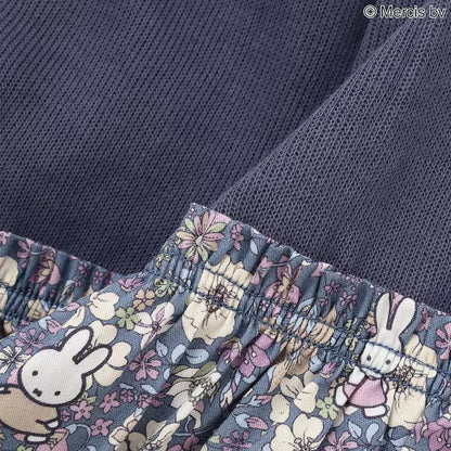 日本童裝 pe#main x miffy 碎花拼接上衣 80-130cm 女童款 冬季 TOPS