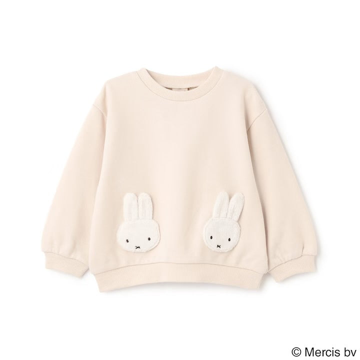 日本童裝 pe#main x miffy 毛毛圖案衛衣 80-130cm 男童款/女童款 冬季 TOPS