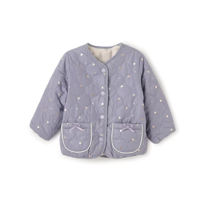 日本童裝 pe#main 2Way 雙面兩著 夾棉燙金外套 80-130cm 女童款 冬季 (適合初秋、香港平均溫度、寒冷天氣）OUTERWEAR