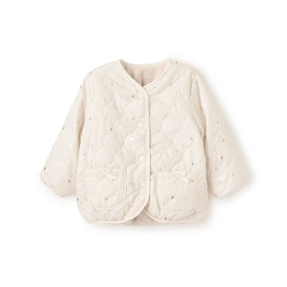 日本童裝 pe#main 2Way 雙面兩著 夾棉燙金外套 80-130cm 女童款 冬季 (適合初秋、香港平均溫度、寒冷天氣）OUTERWEAR