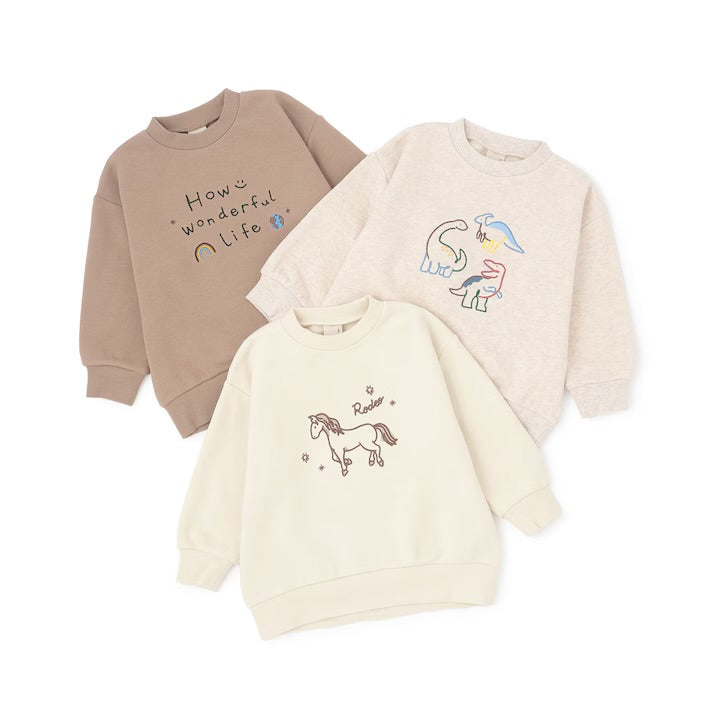 日本童裝 pe#main 刺繡圖案衛衣 80-130cm 男童款 冬季 TOPS