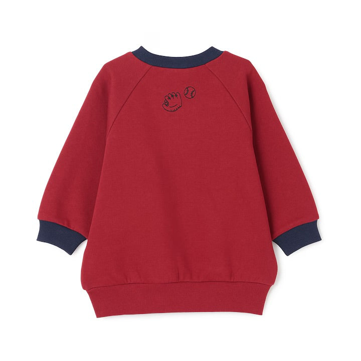 日本童裝 pe#main 抓毛領口撞色衛衣 80-130cm 男童款 冬季 TOPS