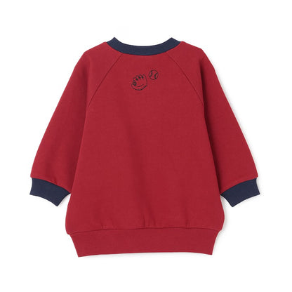 日本童裝 pe#main 抓毛領口撞色衛衣 80-130cm 男童款 冬季 TOPS