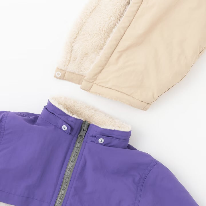 日本童裝 pe#main 2Way 雙面兩著 毛毛風褸 80-130cm 男童款 冬季 (適合初秋、香港平均溫度、寒冷天氣）OUTERWEAR