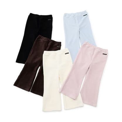 日本童裝 pe#main 毛絨絨喇叭褲 80-130cm 女童款 冬季 PANTS