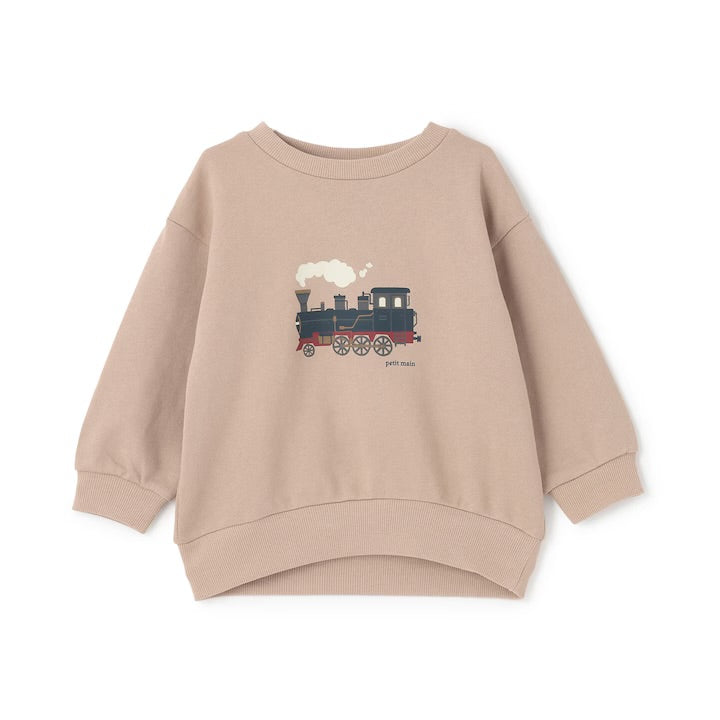 日本童裝 pe#main 印花衛衣 80-130cm 男童款 冬季 TOPS  聖誕紅/新年紅