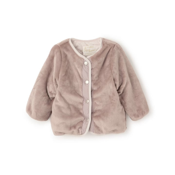 日本童裝 pe#main 2Way 雙面兩著 夾棉燙金外套 80-130cm 女童款 冬季 (適合初秋、香港平均溫度、寒冷天氣）OUTERWEAR