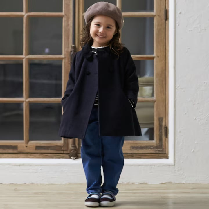 日本童裝 pe#main 雙排扣大褸 90-130cm 親子裝 女童款 冬季 (適合香港平均溫度、寒冷天氣、溫度低天氣）OUTERWEAR 面試/宴會/表演