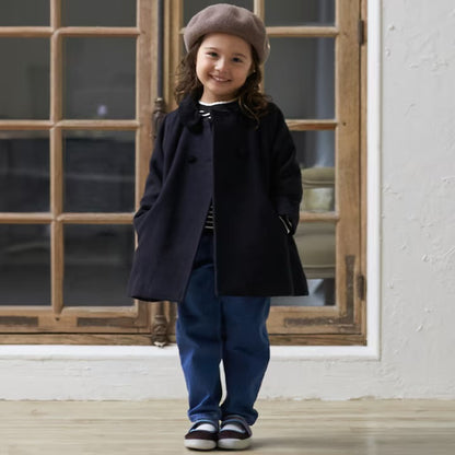 日本童裝 pe#main 雙排扣大褸 90-130cm 親子裝 女童款 冬季 (適合香港平均溫度、寒冷天氣、溫度低天氣）OUTERWEAR 面試/宴會/表演