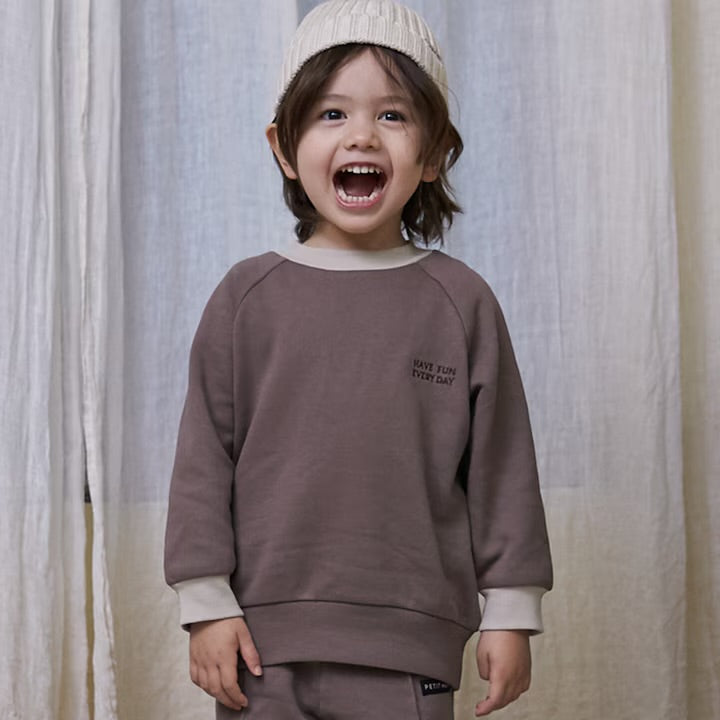 日本童裝 pe#main 抓毛領口撞色衛衣 80-130cm 男童款 冬季 TOPS