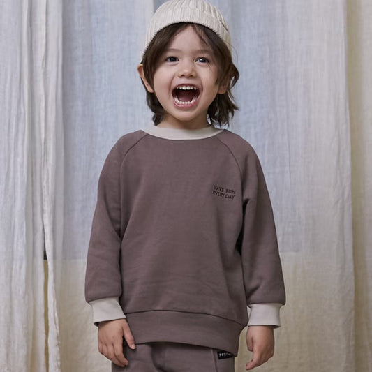 日本童裝 pe#main 抓毛領口撞色衛衣 80-130cm 男童款 冬季 TOPS