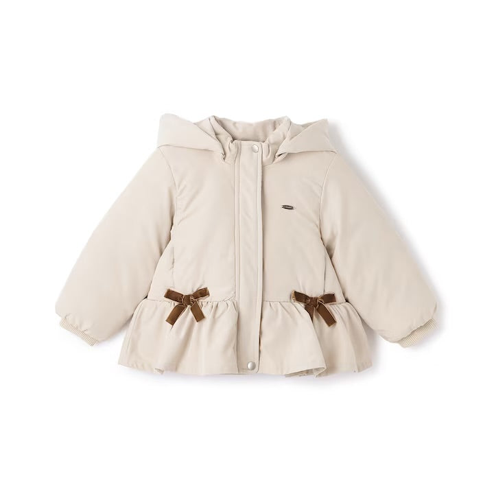 日本童裝 pe#main 荷葉邊羽絨外套 80-130cm 女童款 冬季 (適合寒冷天氣、溫度低天氣及落雪）OUTERWEAR