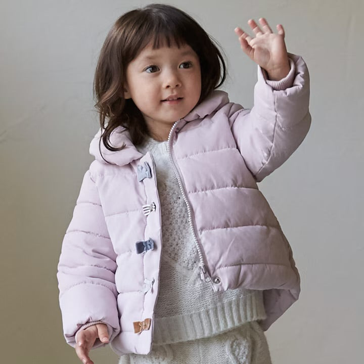 日本童裝 pe#main 蝴蝶結夾棉外套 80-130cm 女童款 冬季 (適合香港平均溫度、寒冷天氣、溫度低天氣）OUTERWEAR