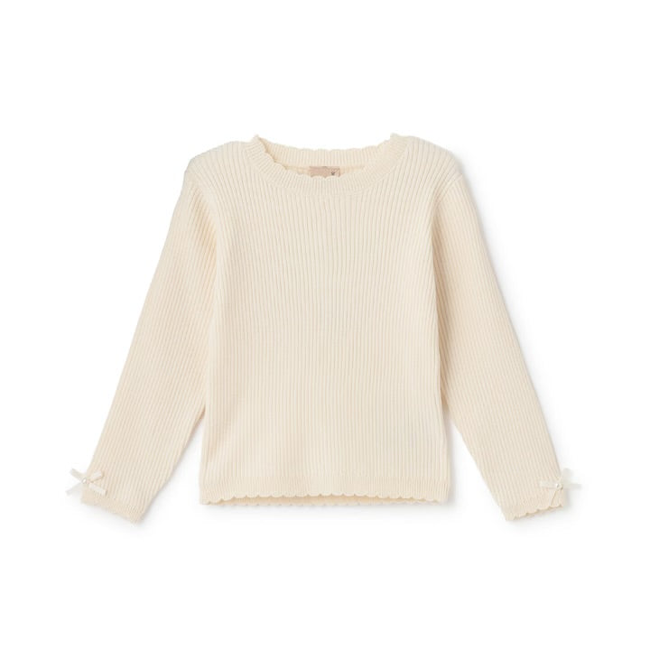 日本童裝 pe#main 羅紋針織上衣 80-130cm 女童款 冬季 TOPS 聖誕紅/新年紅