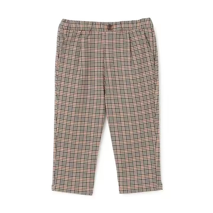 日本童裝 pe#main 薄抓毛格紋彈性長褲 80-130cm 男童款 冬季 PANTS