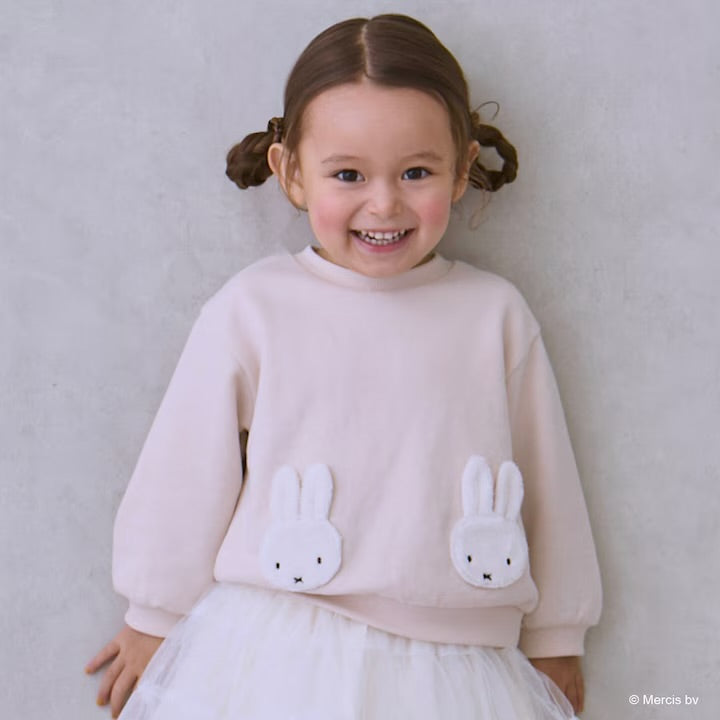 日本童裝 pe#main x miffy 毛毛圖案衛衣 80-130cm 男童款/女童款 冬季 TOPS