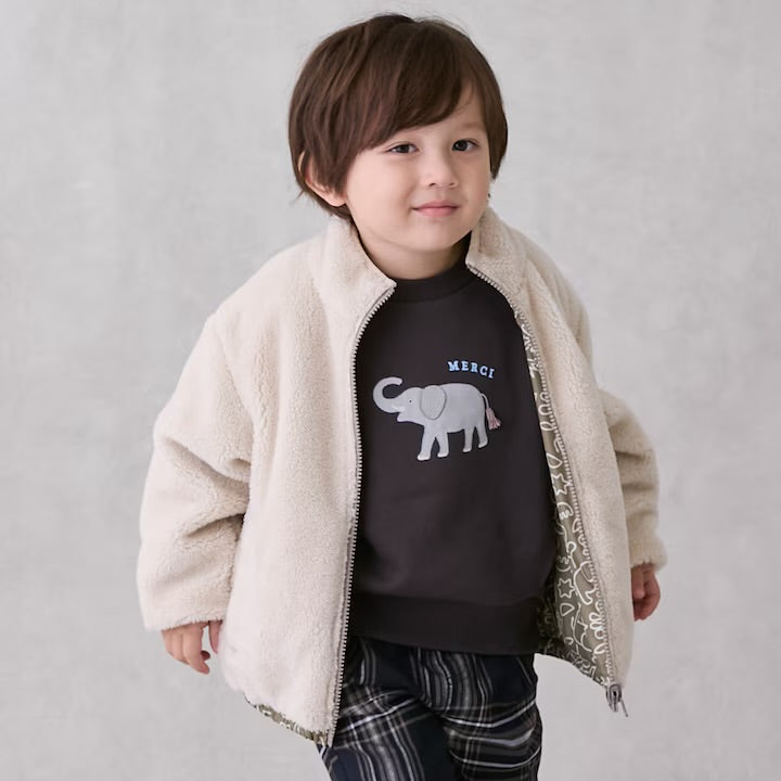 日本童裝 pe#main [防水系統] 2Way 雙面兩著 夾棉外套 80-130cm 男童款 冬季 (適合香港平均溫度、寒冷天氣）OUTERWEAR