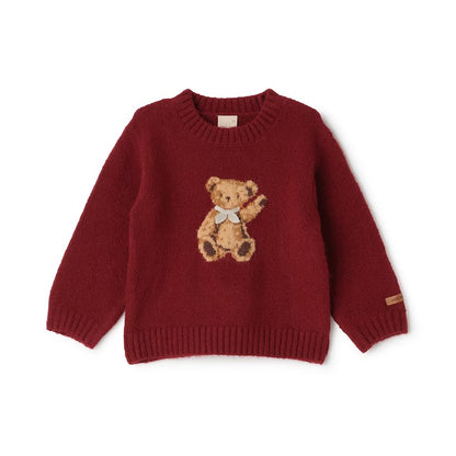 日本童裝 pe#main 針織熊仔毛衣 80-130cm 女童款 冬季 TOPS