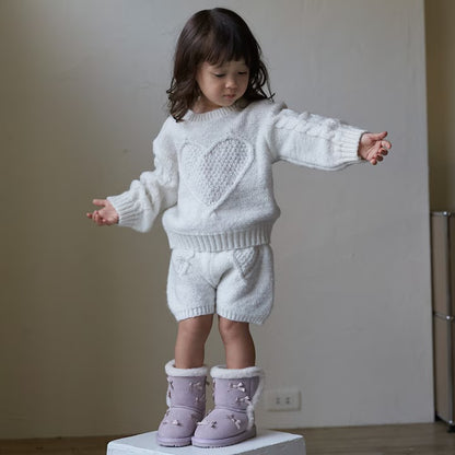 日本童裝 pe#main 針織短褲 80-130cm 女童款 冬季 PANTS