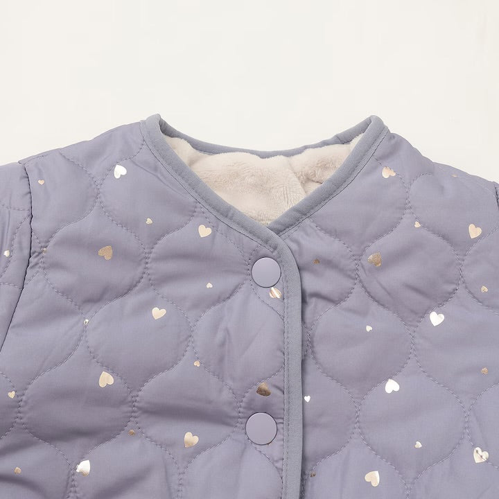 日本童裝 pe#main 2Way 雙面兩著 夾棉燙金外套 80-130cm 女童款 冬季 (適合初秋、香港平均溫度、寒冷天氣）OUTERWEAR