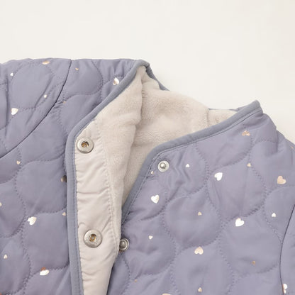 日本童裝 pe#main 2Way 雙面兩著 夾棉燙金外套 80-130cm 女童款 冬季 (適合初秋、香港平均溫度、寒冷天氣）OUTERWEAR