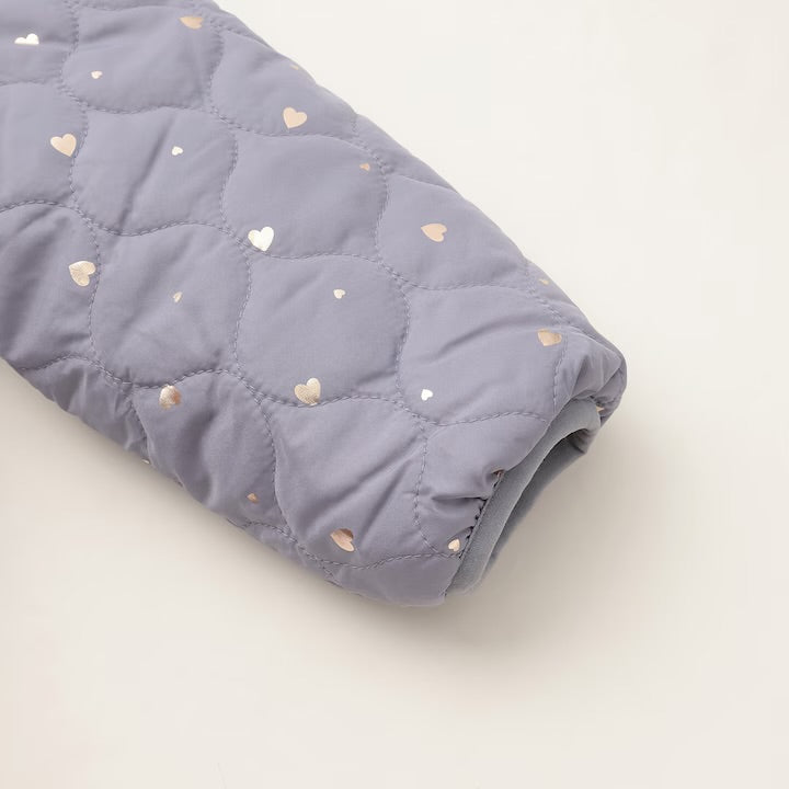 日本童裝 pe#main 2Way 雙面兩著 夾棉燙金外套 80-130cm 女童款 冬季 (適合初秋、香港平均溫度、寒冷天氣）OUTERWEAR