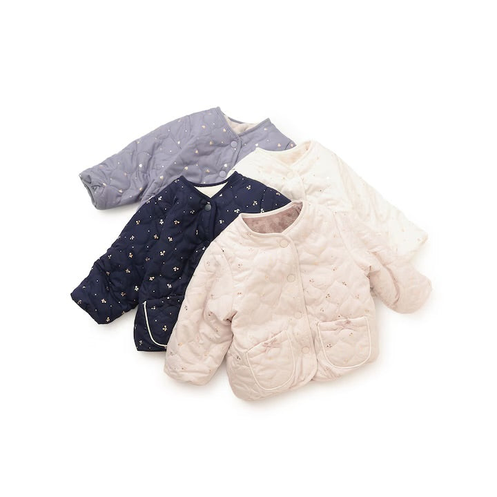 日本童裝 pe#main 2Way 雙面兩著 夾棉燙金外套 80-130cm 女童款 冬季 (適合初秋、香港平均溫度、寒冷天氣）OUTERWEAR