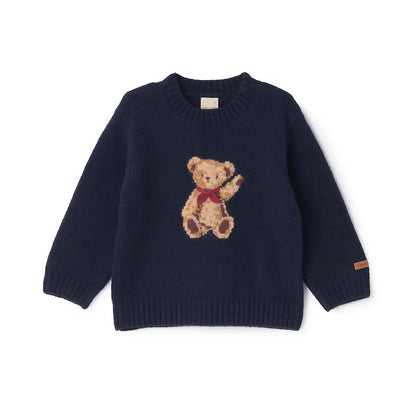 日本童裝 pe#main 針織熊仔毛衣 80-130cm 女童款 冬季 TOPS