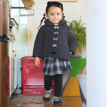 日本童裝 pe#main 蝴蝶結夾棉外套 80-130cm 女童款 冬季 (適合香港平均溫度、寒冷天氣、溫度低天氣）OUTERWEAR