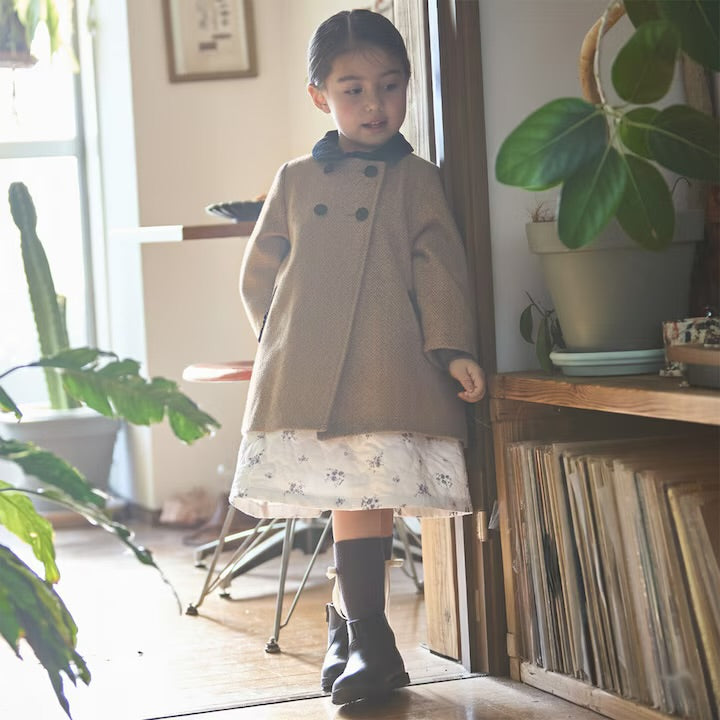 日本童裝 pe#main 雙排扣大褸 90-130cm 親子裝 女童款 冬季 (適合香港平均溫度、寒冷天氣、溫度低天氣）OUTERWEAR 面試/宴會/表演